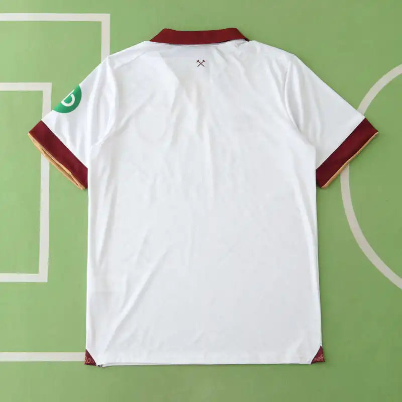 West Ham United Third Fan Version 2024/25 – White Premier League Football Jersey | Gold Hammers Crest & Benrahma Edition