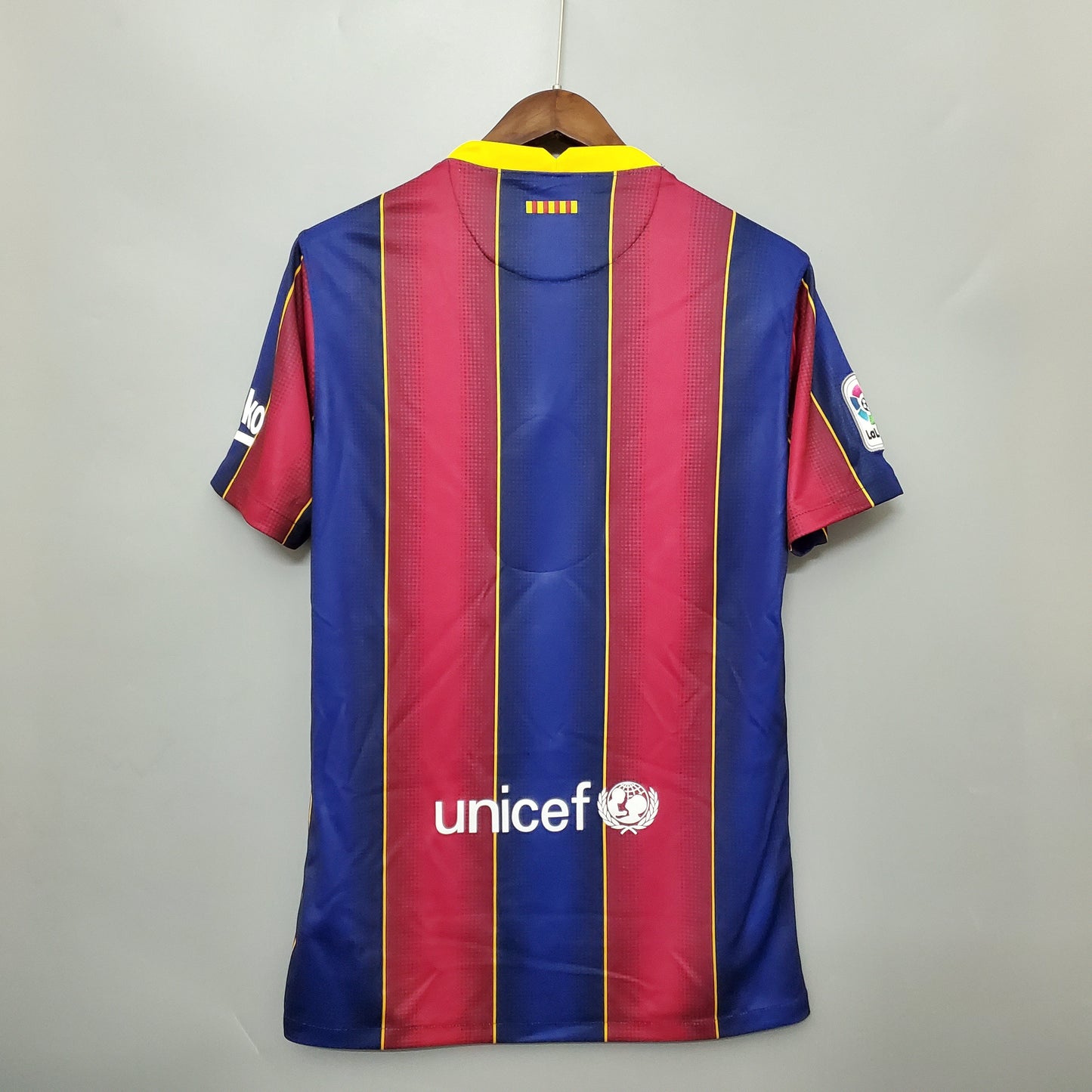 Barcelona 2020-21 Home Jersey – Blue Red Stripe Nike Dri-FIT Rakuten Fan Version La Liga Football Shirt