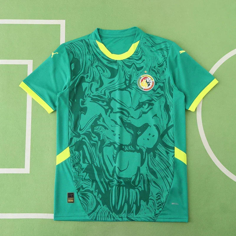 Senegal National Team 2025/26 Away Fan Jersey – Green Lion Print | Puma | Teranga Lions Kit