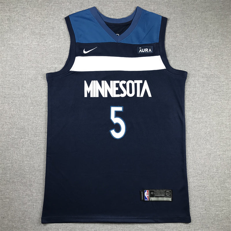 Anthony Edwards #5 Minnesota Timberwolves Navy Icon Edition Swingman Jersey – Nike