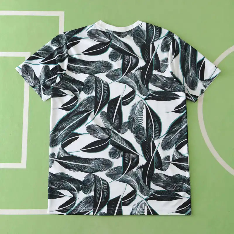 Newcastle United 2024/25 Training Jersey – White Tropical Leaf Print Fan Version
