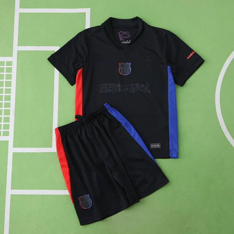 FC Barcelona x Travis Scott Away Kids Kit 2024/25 | Limited Edition Children's Football Shirt & Shorts