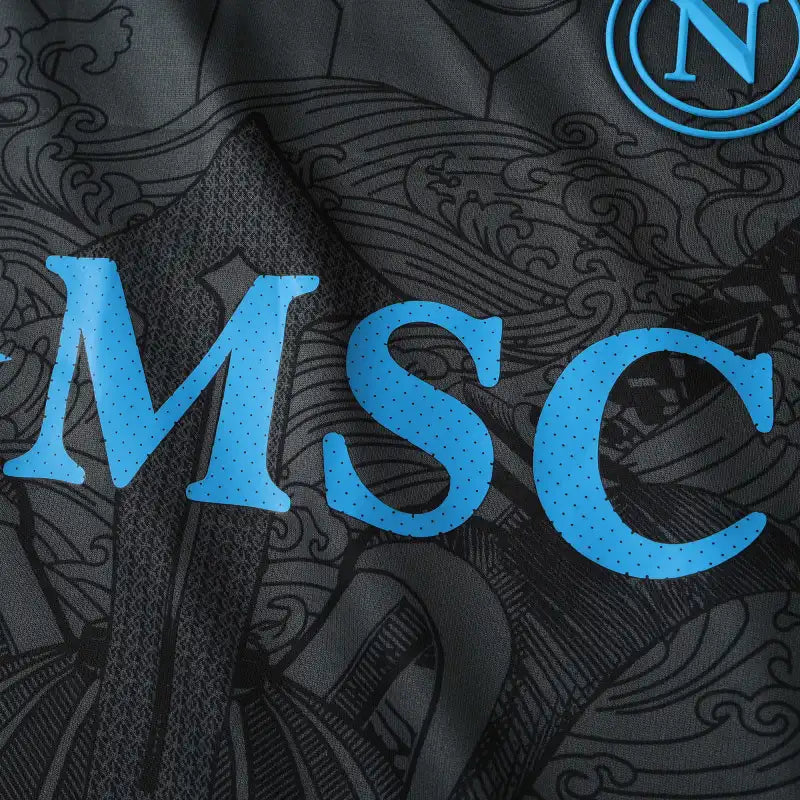 S.S.C. Napoli Third Fan Version 2024/25 – Black Samurai Jacquard Football Jersey