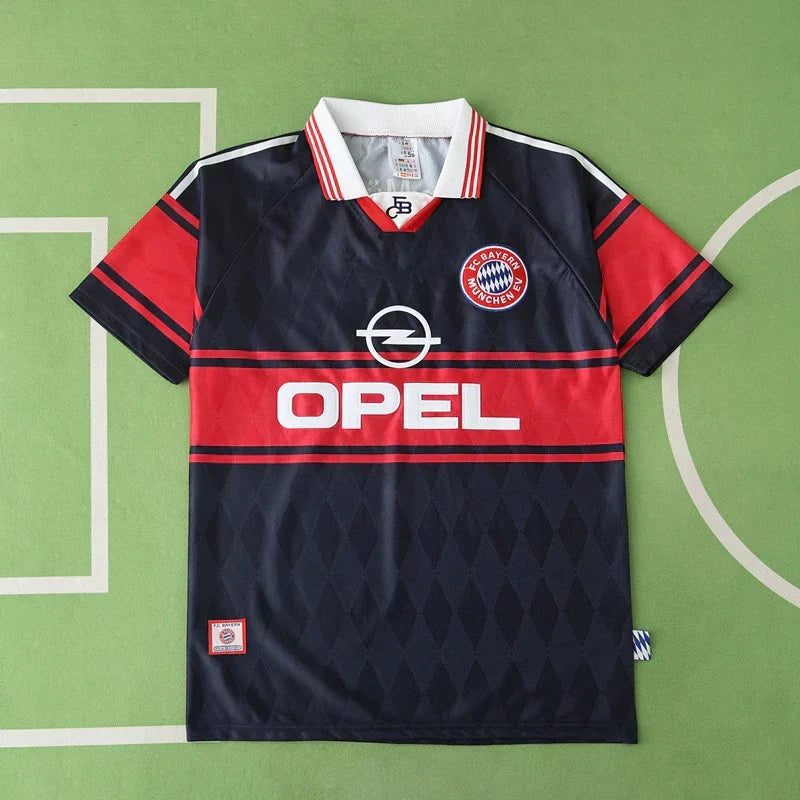 FC Bayern München Retro Fan Jersey 1997/99 – Classic Dark Navy & Red Throwback Shirt
