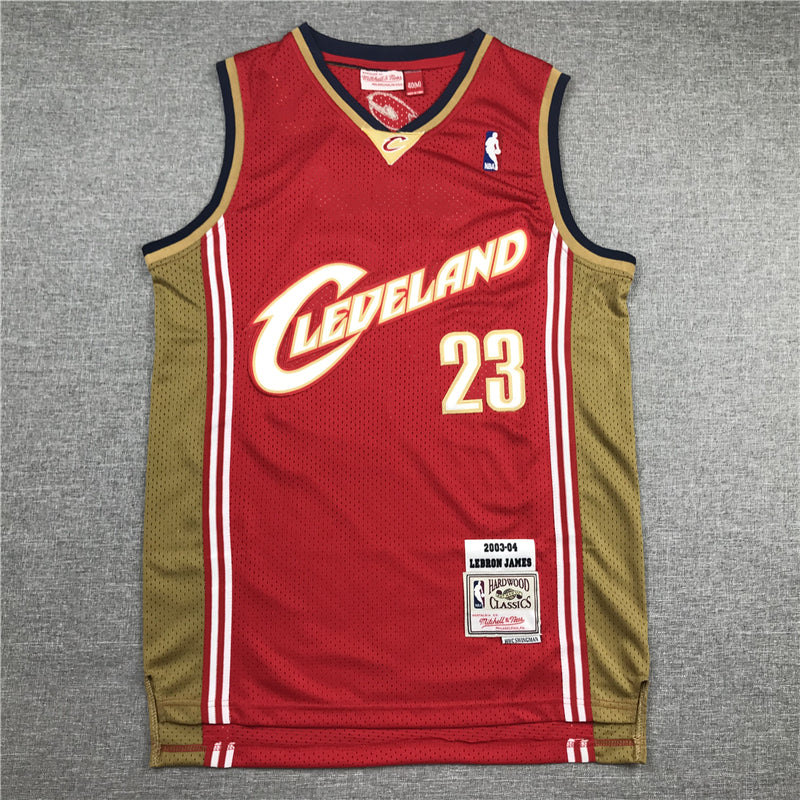 LeBron James #23 Cleveland Cavaliers Red 2003-04 Mitchell & Ness Hardwood Classics Swingman Jersey