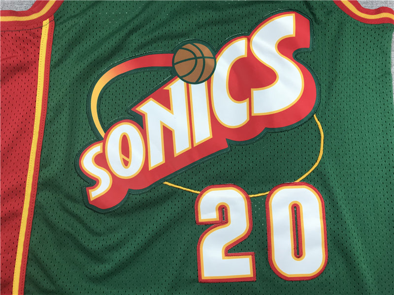 Gary Payton #20 Seattle SuperSonics Green Swingman Jersey – Mitchell & Ness 1995-96 Hardwood Classics
