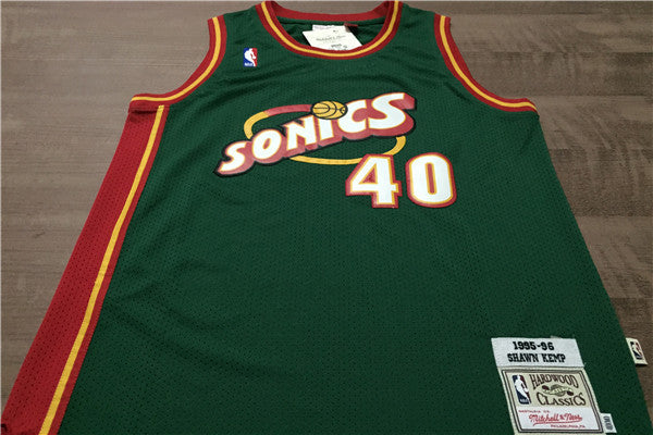 Shawn Kemp #40 Seattle SuperSonics Green 1995-96 Hardwood Classics Swingman Jersey – Mitchell & Ness