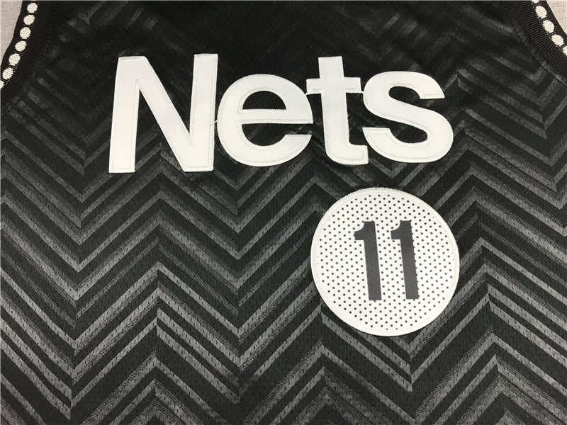 Kyrie Irving #11 Brooklyn Nets 2020/21 Earned Edition Swingman Jersey – Black Chevron Nike