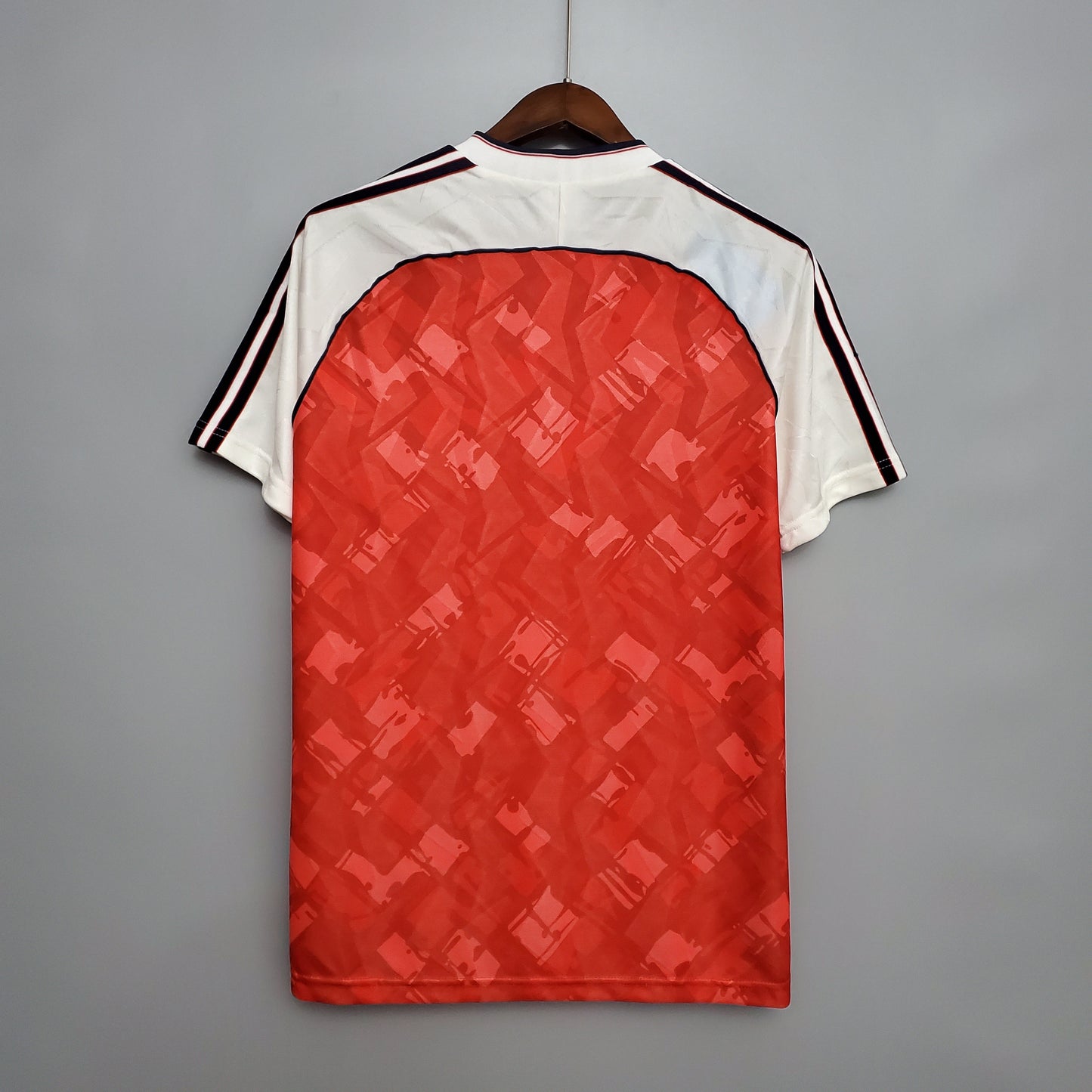 Arsenal 1990-92 Home Retro Jersey – Classic Adidas Red Diamond Jacquard JVC Kit