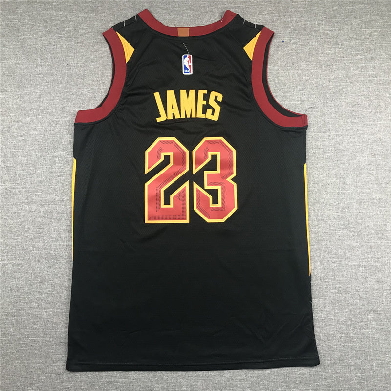 LeBron James #23 Cleveland Cavaliers Black Statement Edition Swingman Jersey – Chevron