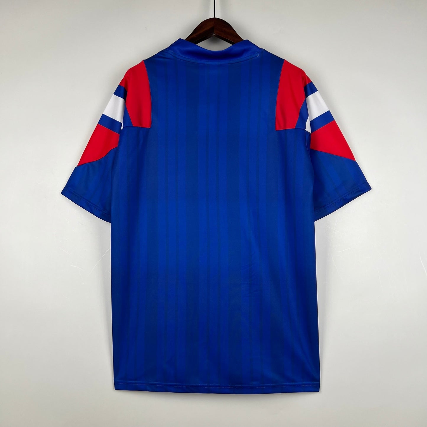 France 1992 Home Retro Jersey – Adidas Equipment Blue Tricolour Shoulder Panel Kit | Les Bleus Classic