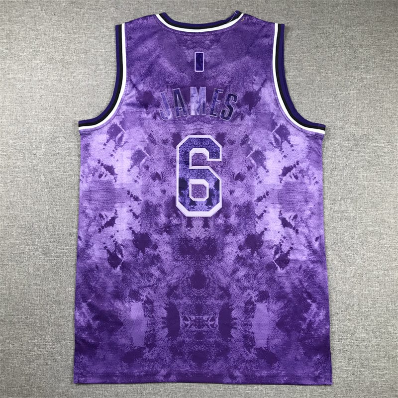 LeBron James #6 Los Angeles Lakers Purple Camo 2022-23 Select Series Swingman Jersey – Nike