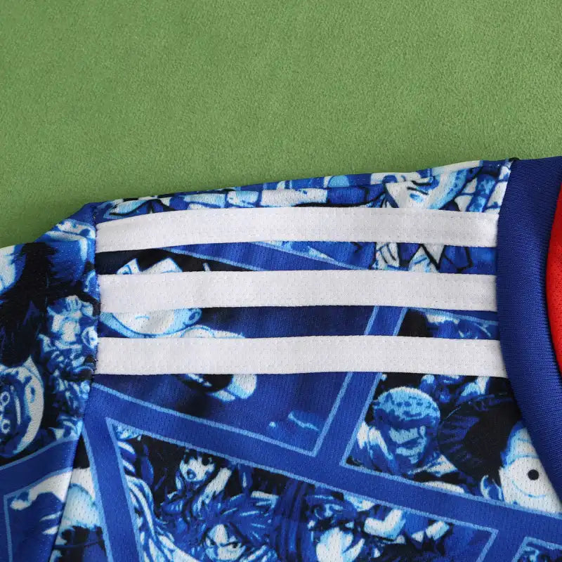 Japan National Team Anime Special Edition Fan Jersey 2024/25 – Blue Manga Print