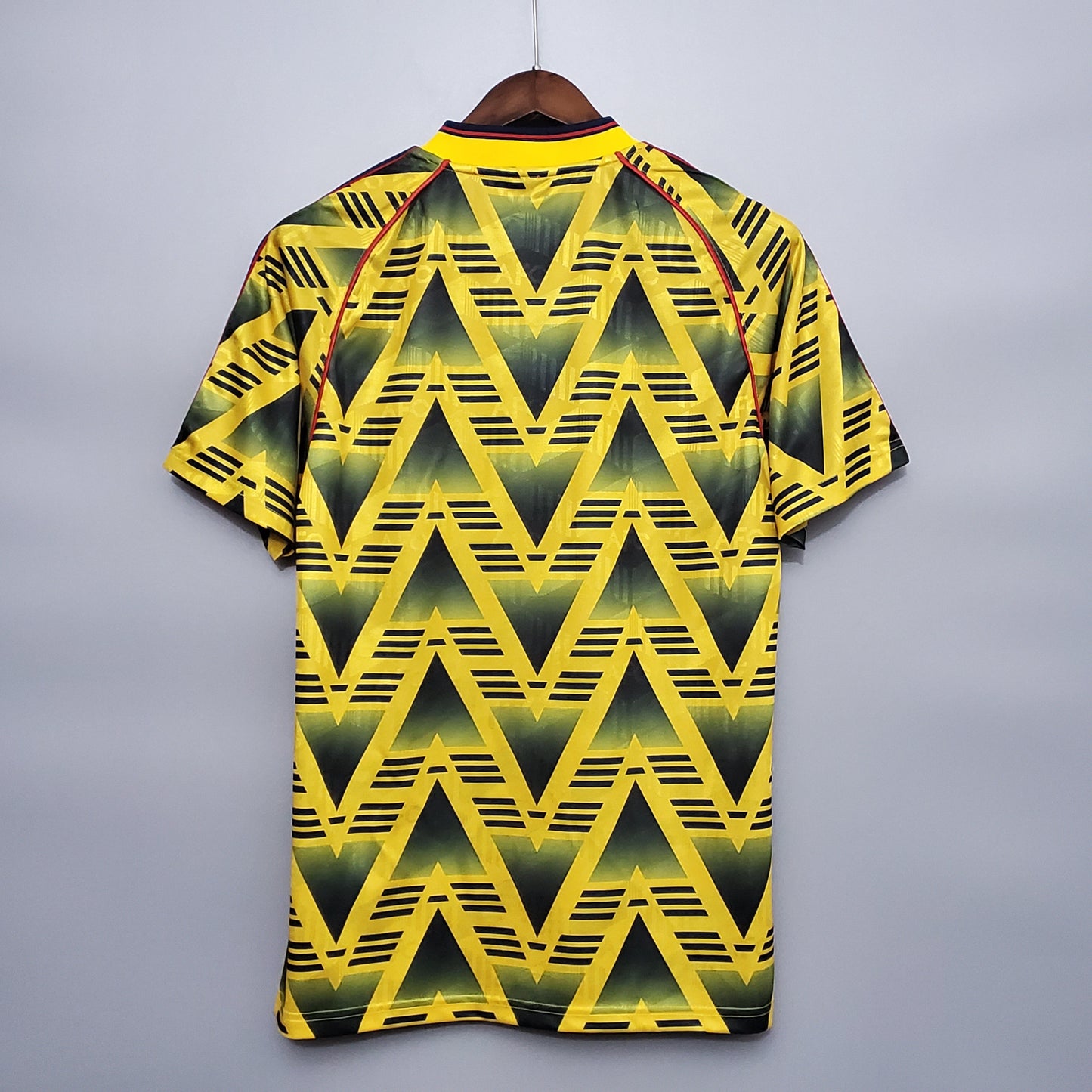 Arsenal 1991-93 Away Retro Jersey – The Bruised Banana | Classic Adidas Yellow JVC Kit