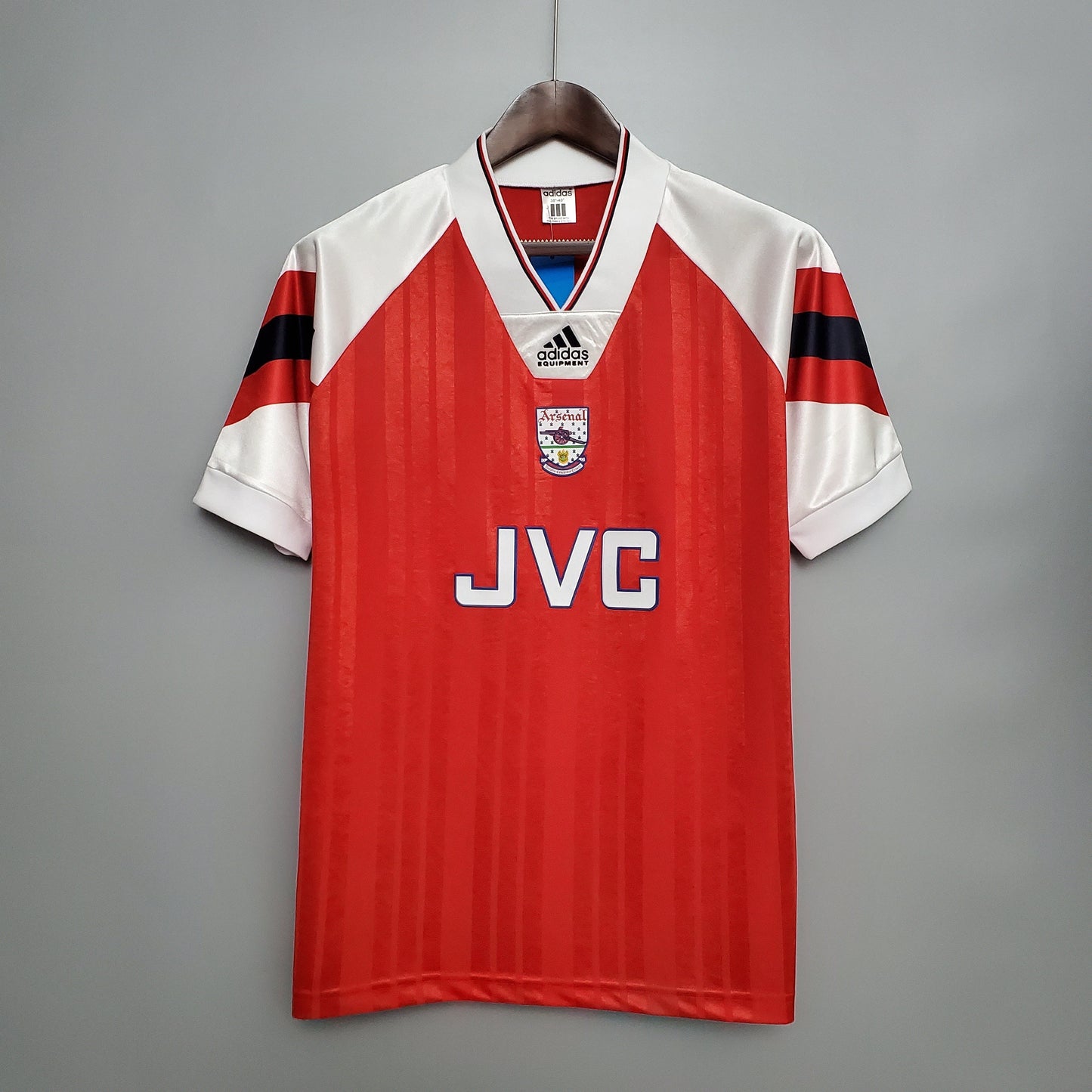 Arsenal 1992-93 Home Retro Jersey – Premier League Debut | Adidas Equipment Red JVC Kit