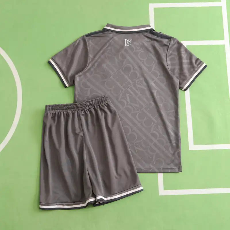 Real Madrid CF Third Kids Kit 2024/25 – Children's Grey Football Jersey & Shorts Set