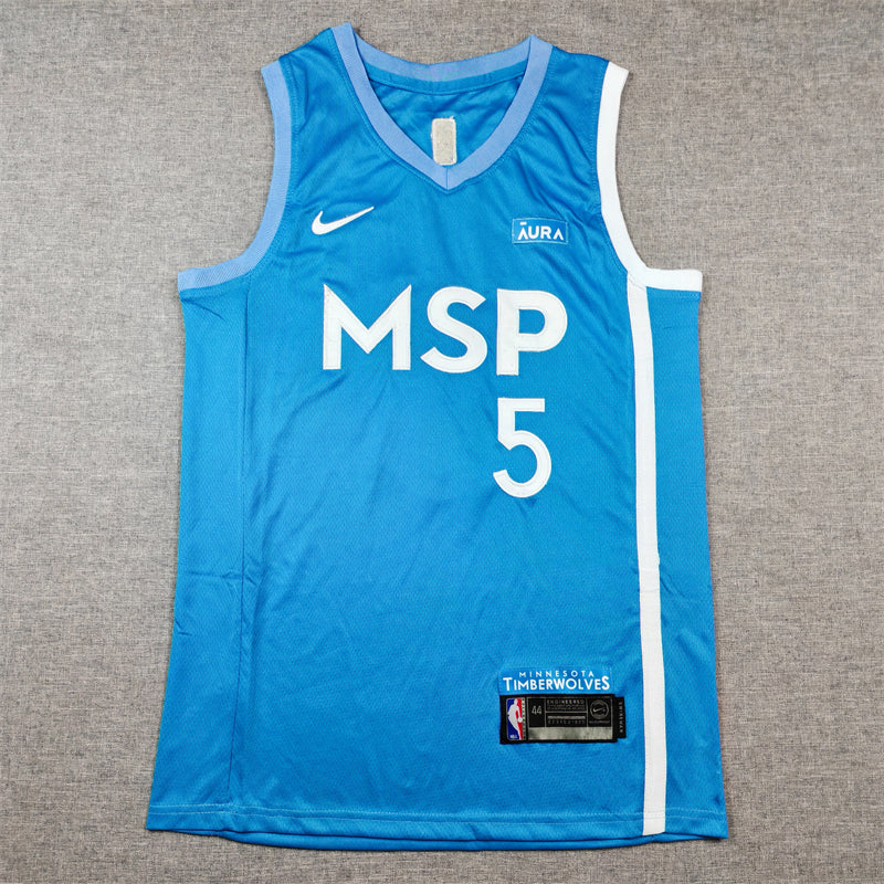 Anthony Edwards #5 Minnesota Timberwolves Light Blue 2021-22 City Edition Swingman Jersey – Nike MSP
