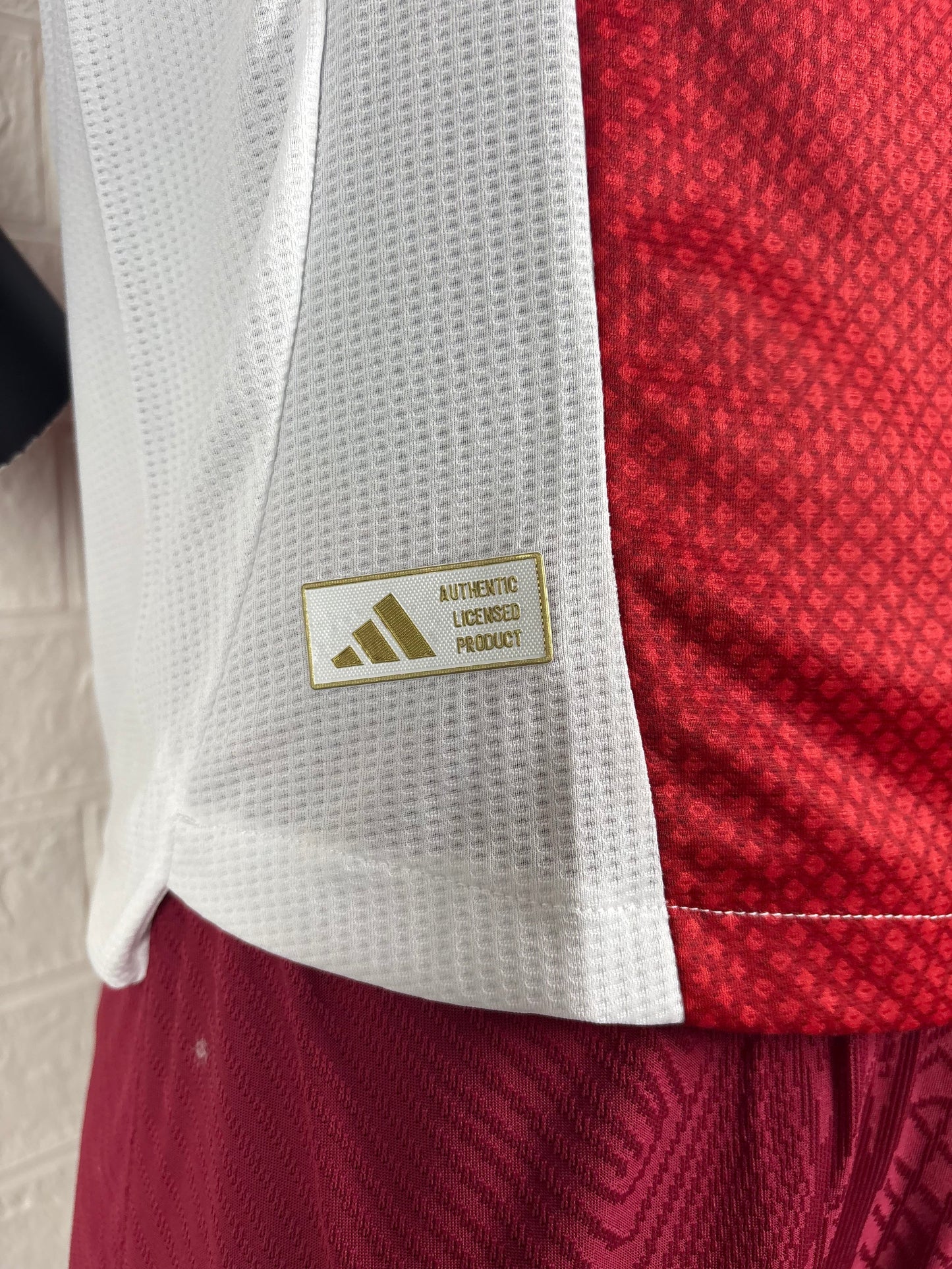 2025/26 Ajax Home Player Version Jersey - Red White - Ziggo - Diamond Texture - Four Gold Stars
