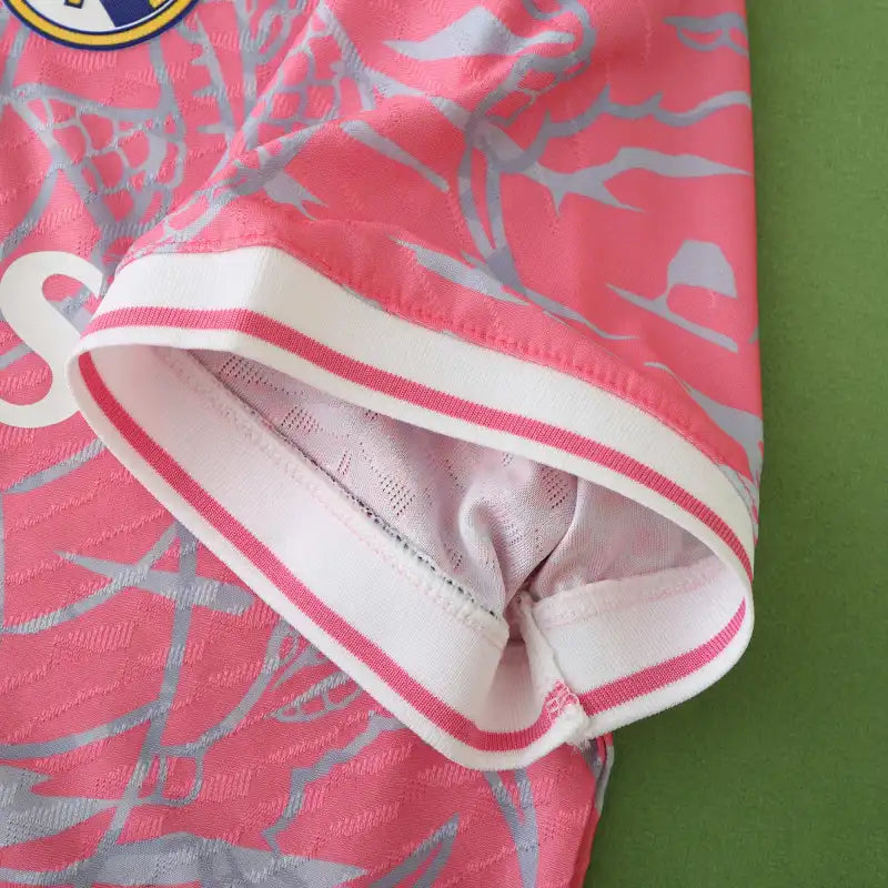 Real Madrid 2024/25 Pink Dragon Concept Jersey – Rose Pink Silver Adidas Fan Version