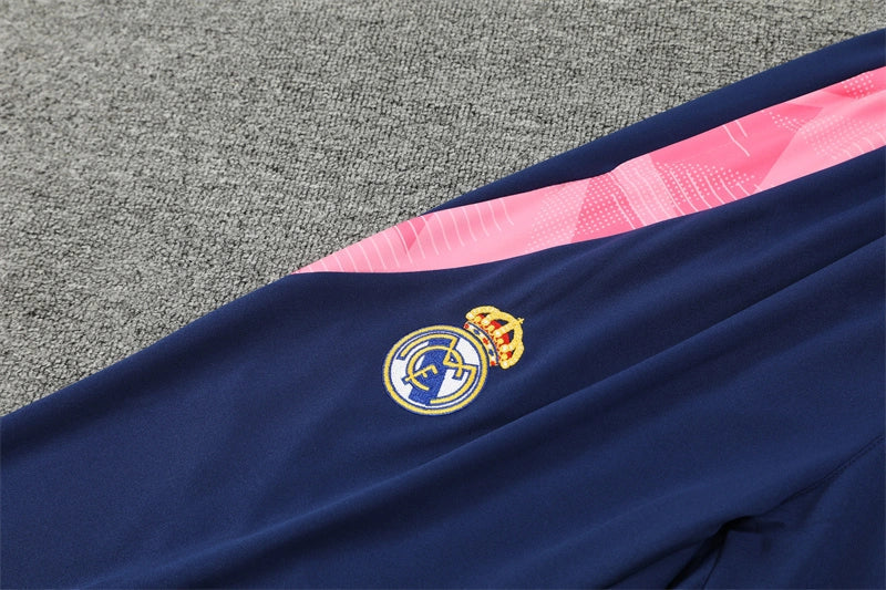 Real Madrid 2024/25 Purple & Pink Dragon Graphic Adidas Training Tracksuit – Quarter-Zip Polo Top & Tapered Pants | La Liga Special Edition