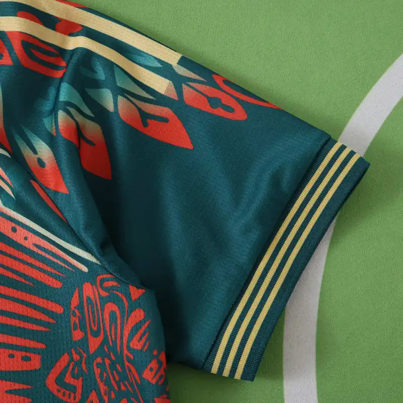 Mexico México de Oro Concept Fan Version Jersey 2025/26 – Dark Green Red Gold Eagle Wing Adidas Polo Shirt
