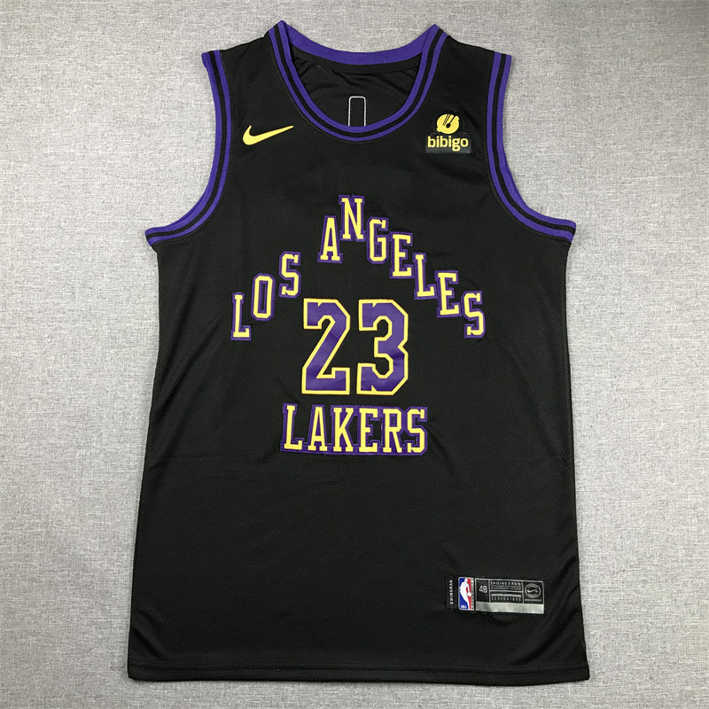 LeBron James #23 Los Angeles Lakers Black 2023-24 City Edition Swingman Jersey