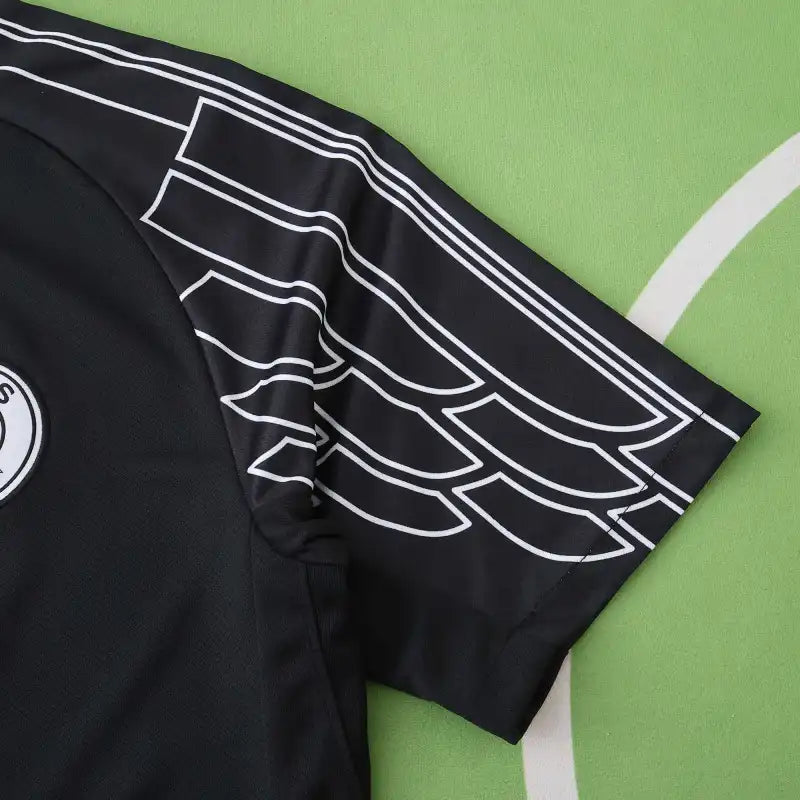 PSG 2024/25 Fourth Jersey – All Black Wing Outline Kvaratskhelia Dembélé Fan Version