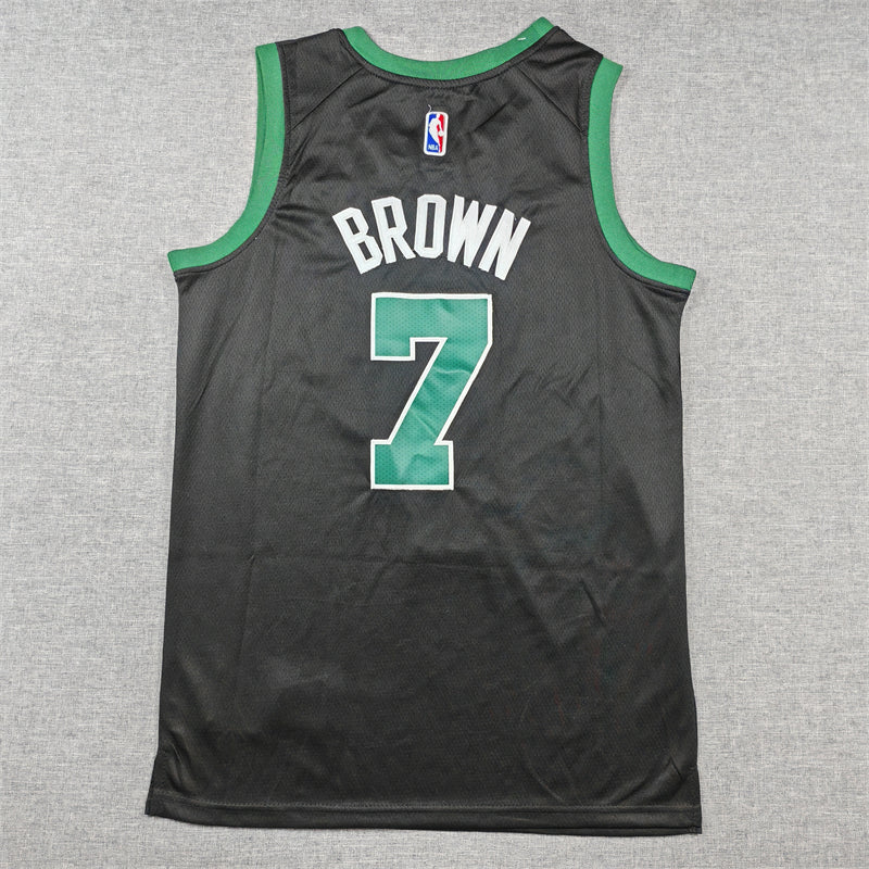 Jaylen Brown #7 Boston Celtics Statement Edition Swingman Jersey – Black NBA Fan Gear