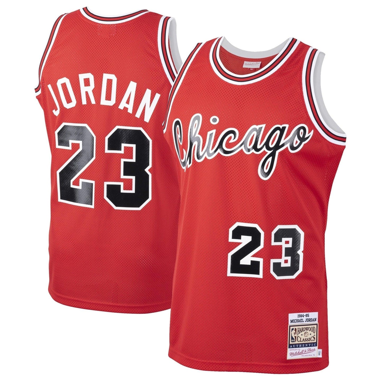 Michael Jordan #23 Chicago Bulls Mitchell & Ness 1984-85 Red Road Rookie Season Hardwood Classics Authentic Jersey