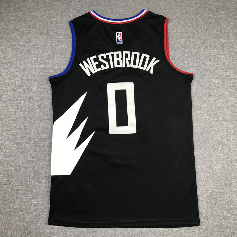 Men's LA Clippers Russell Westbrook Jordan Brand Black 2022/23 Statement Edition Swingman Jerseys