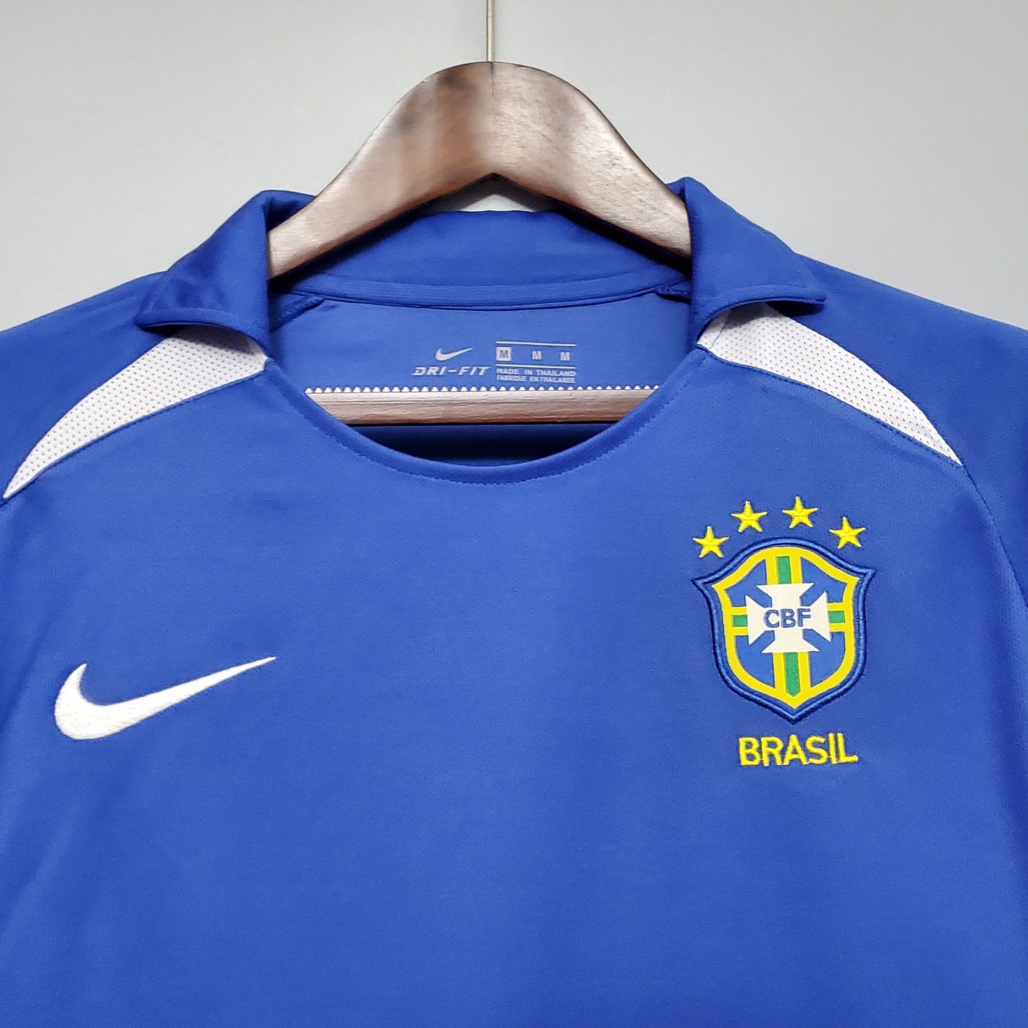 Brazil 2002 Away Retro Jersey – World Cup Winners Blue Nike Kit