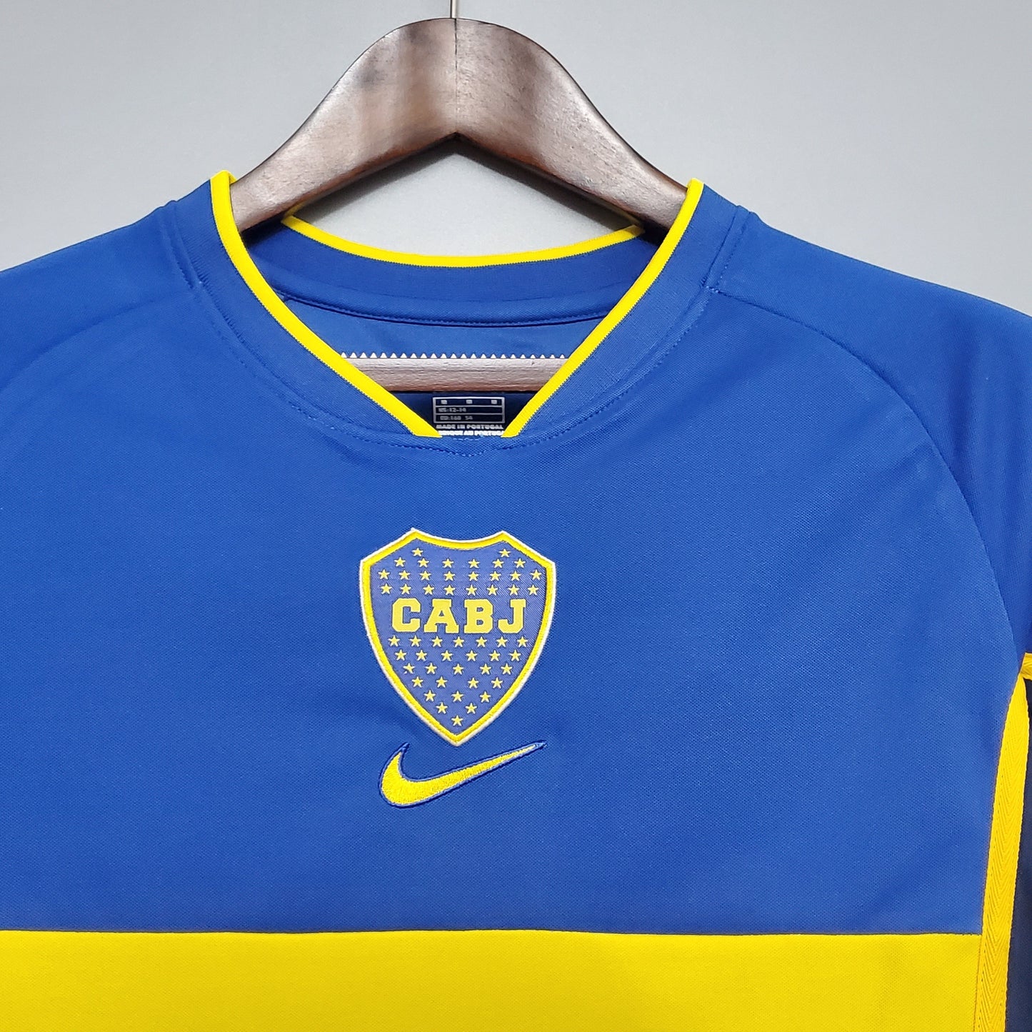 Boca Juniors 2002-03 Home Retro Jersey – Nike Blue Yellow Pepsi Riquelme Palermo Intercontinental Cup Football Shirt
