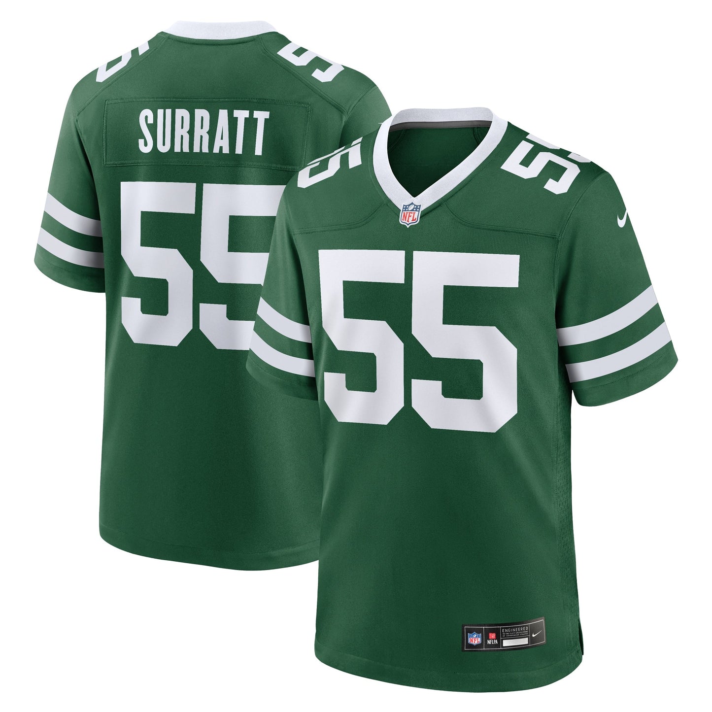 Chazz Surratt New York Jets Nike Team Game Jersey - Legacy Green