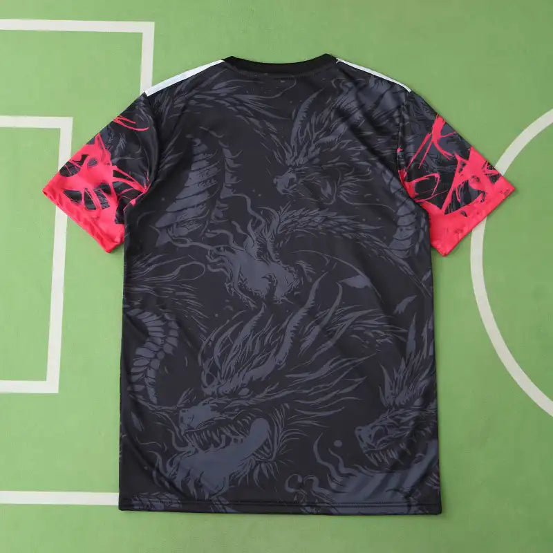 Real Madrid 2024/25 Black Pink Dragon Concept Jersey – Black Rose Adidas Fan Version