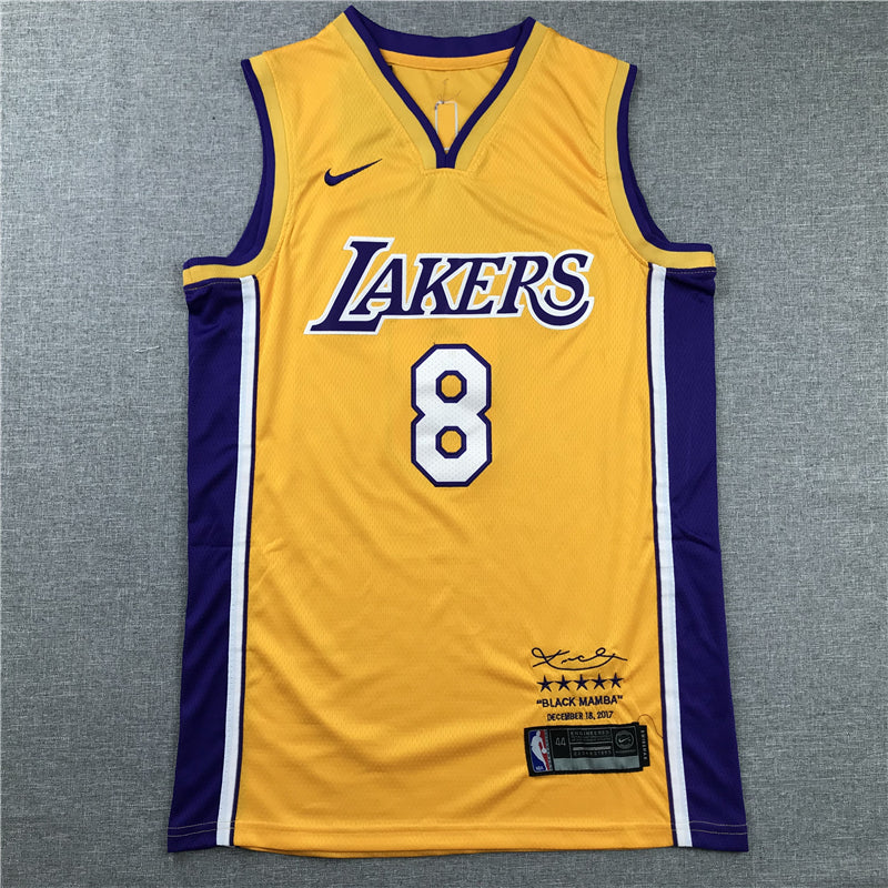 Kobe Bryant #8 Los Angeles Lakers Gold Black Mamba Retirement Edition Swingman Jersey – Nike 5-Star