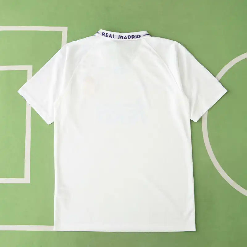 Real Madrid CF Home Retro Fan Version Jersey 1996/97 – White Football Shirt with Kelme Diamond Sleeve & Teka Sponsor
