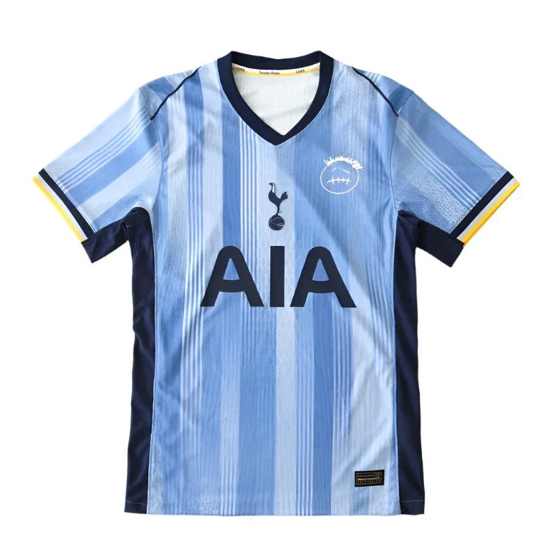 Tottenham Hotspur x Travis Scott Away Special Edition Fan Version 2024/25 – Light Blue Stripe Cactus Jack Jersey