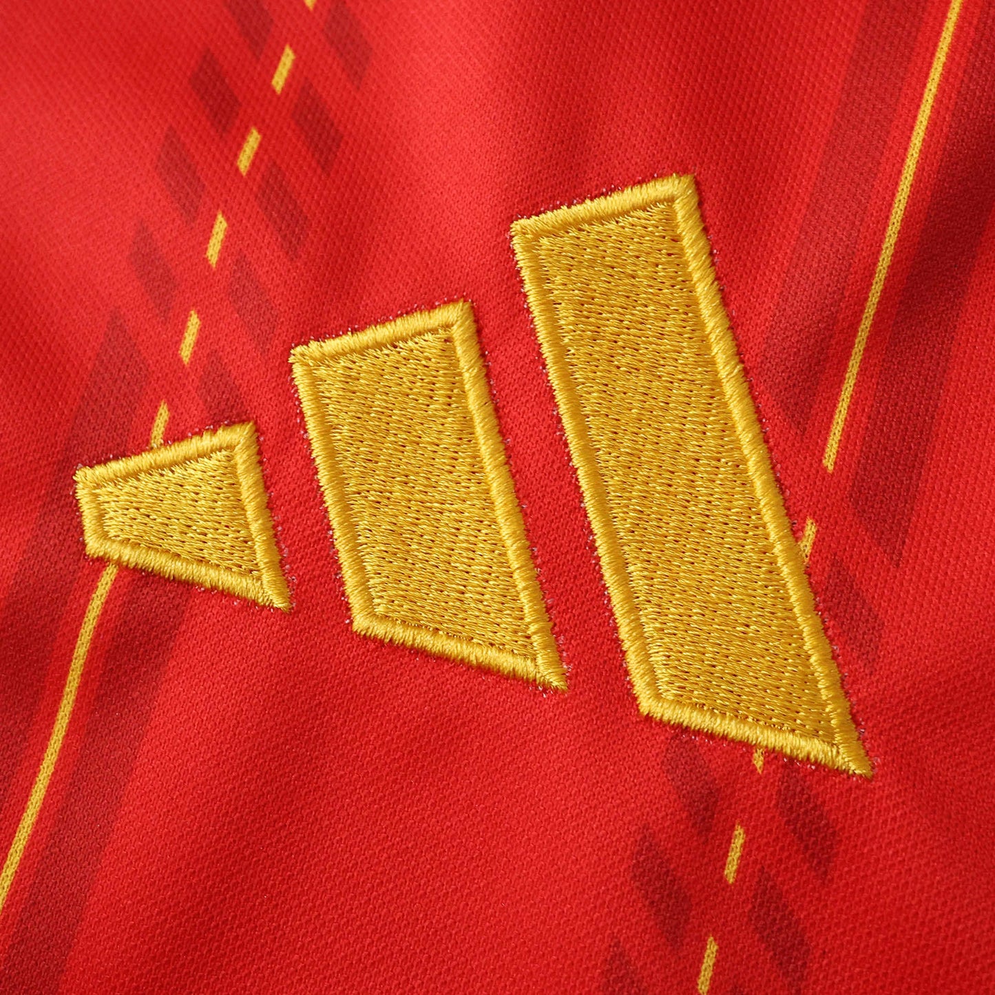 2026 FIFA World Cup Spain Home Jersey – La Roja Red & Navy Pinstripe Fan Kit