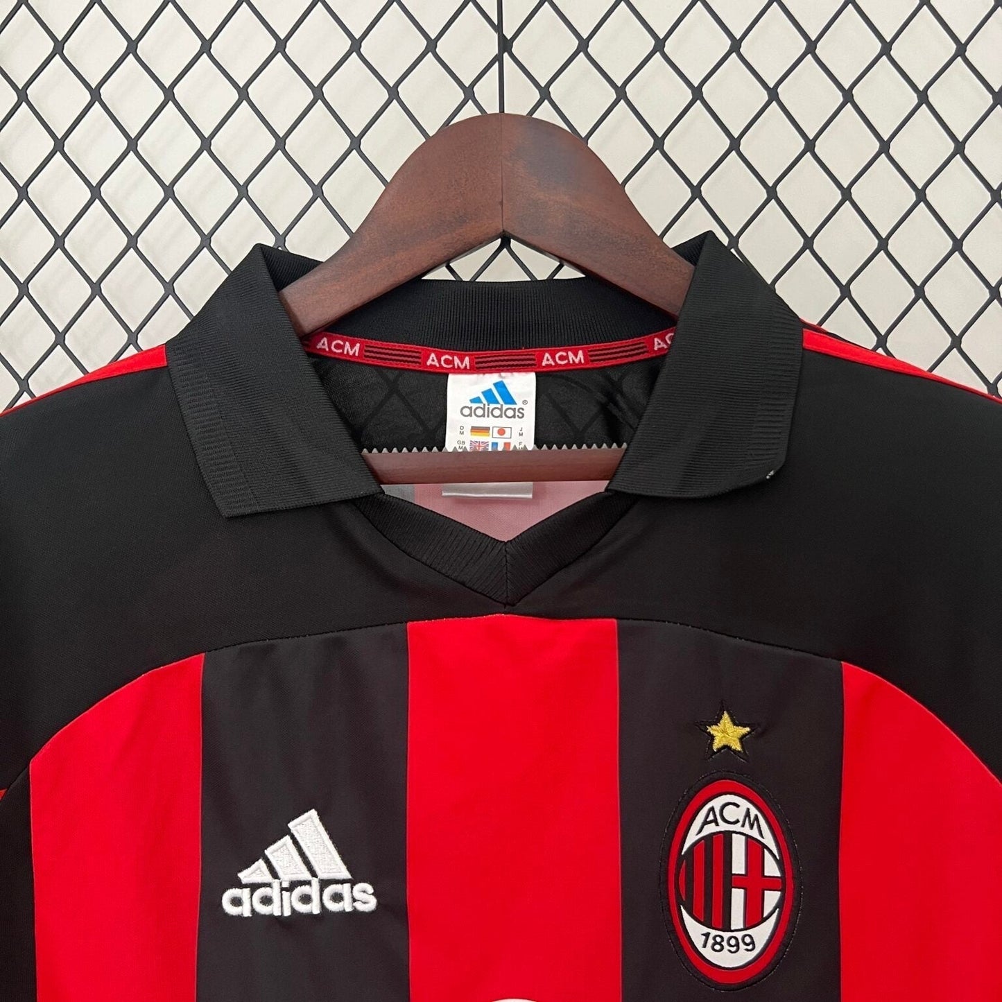 AC Milan 2000-02 Home Jersey – Red Black Stripes Adidas Opel Serie A Retro Football Shirt