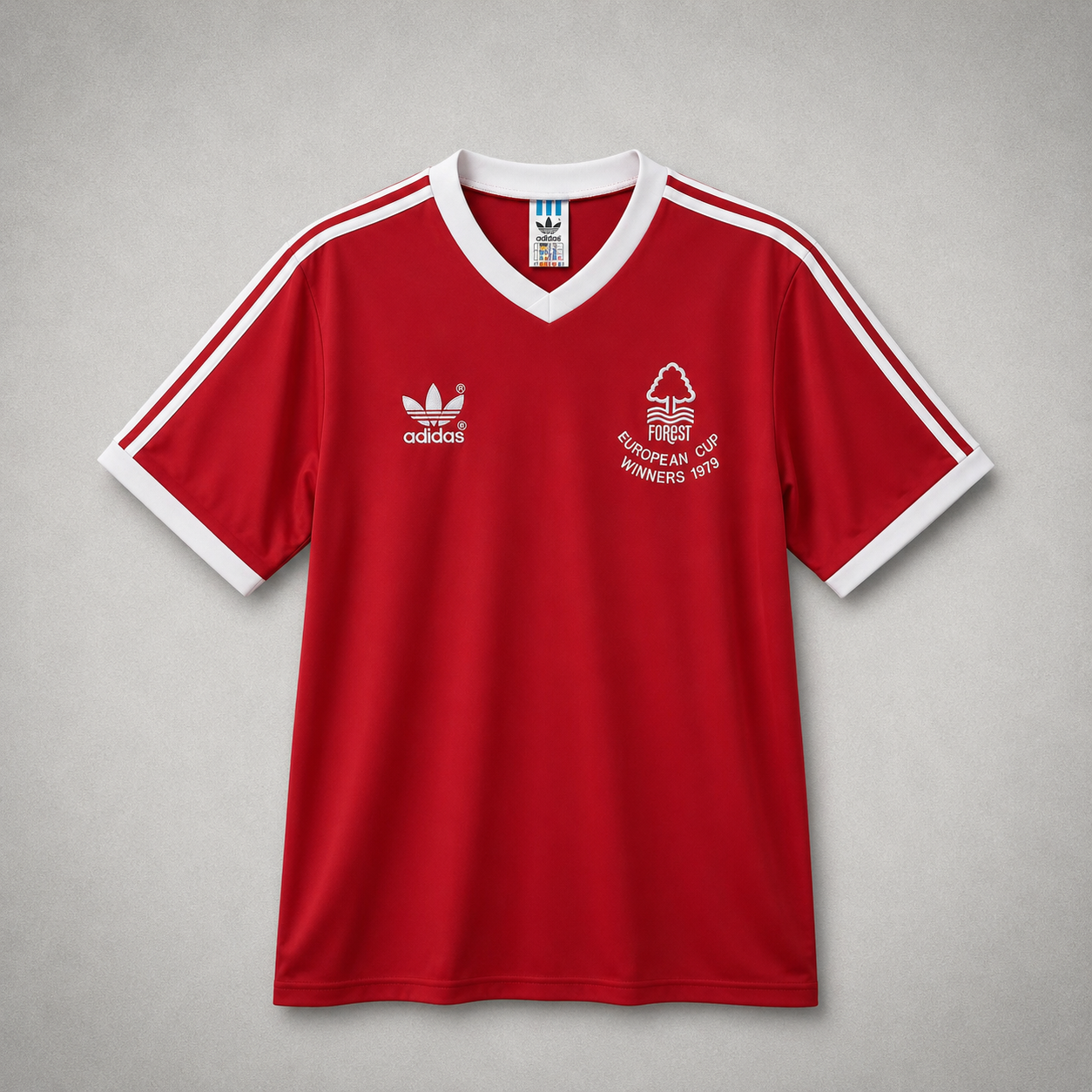 Nottingham Forest 1977-80 Home Retro Jersey – Brian Clough European Cup Era