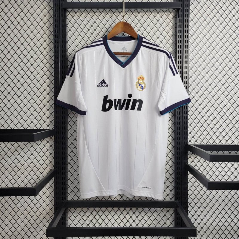 Real Madrid 2012-13 Home Jersey – White Adidas Bwin Climacool Fan Version La Liga Football Shirt