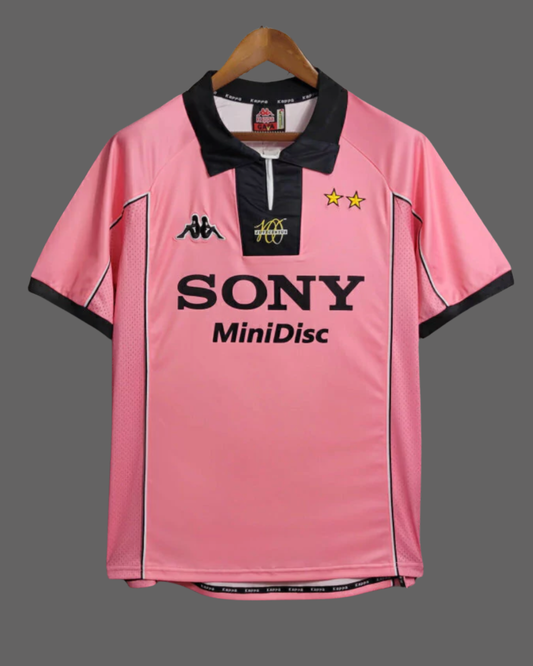 1997/98 Juventus Away Retro Jersey - Sony MiniDisc - 100th Anniversary - Del Piero Era