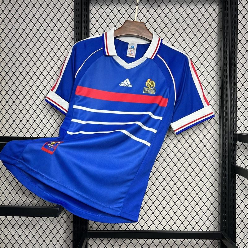 France 1998 World Cup Home Retro Soccer Jersey – Adidas FFF Zidane Henry Deschamps Champions Kit