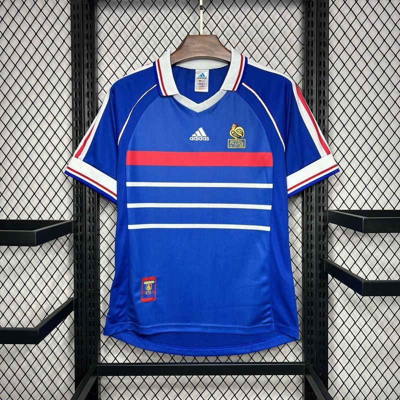 France 1998 World Cup Home Retro Soccer Jersey – Adidas FFF Zidane Henry Deschamps Champions Kit