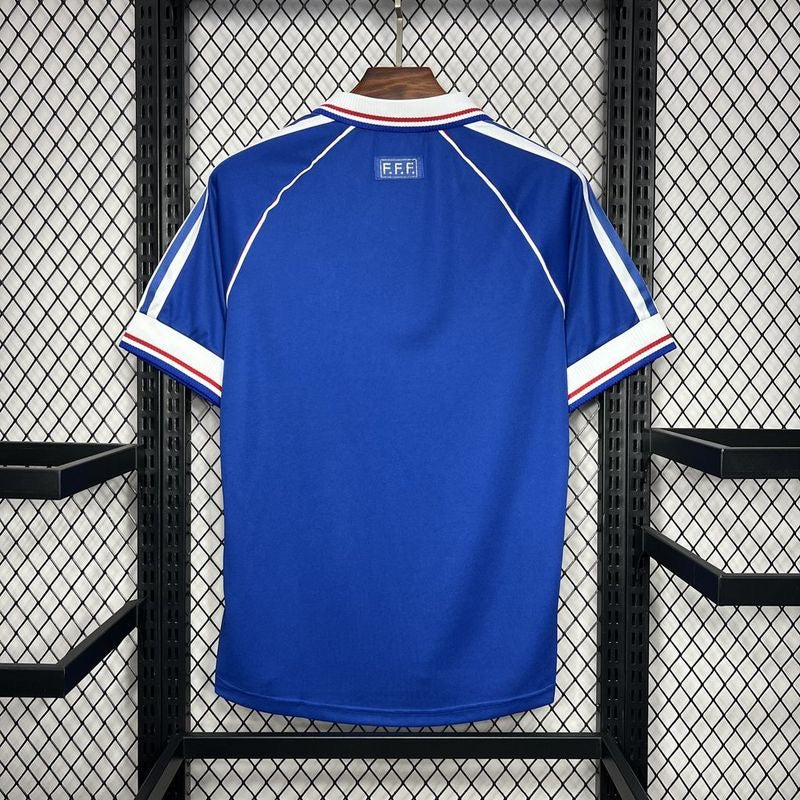 France 1998 World Cup Home Retro Soccer Jersey – Adidas FFF Zidane Henry Deschamps Champions Kit