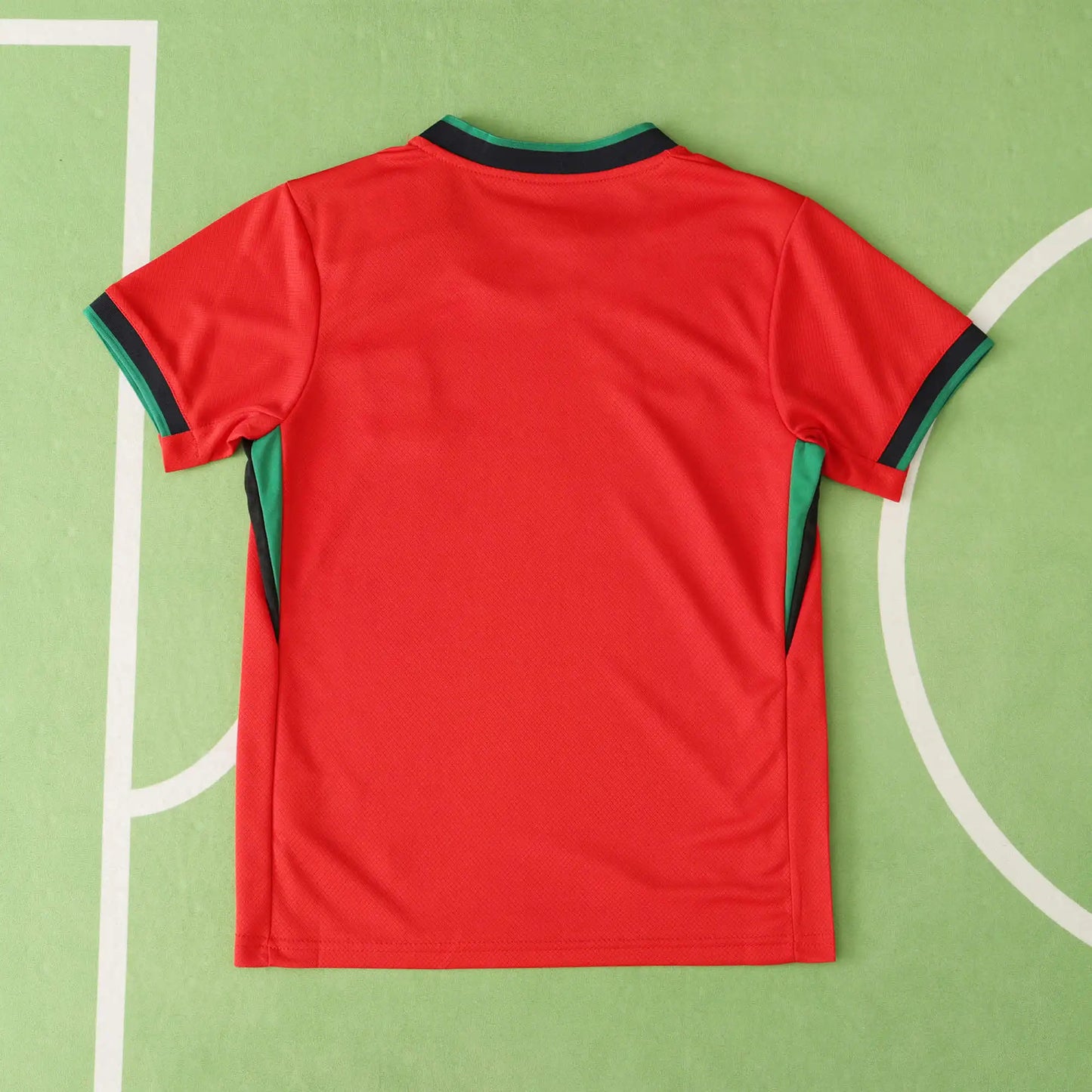 Portugal Home Kids Kit 2024 – Scarlet Red & Green Children's Football Jersey + Shorts Set | FPF Youth Kit