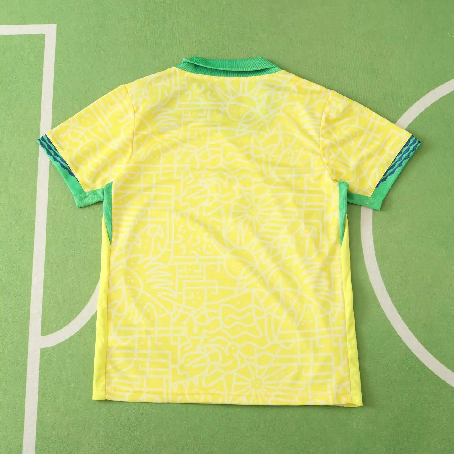 Brazil Home Kids Kit 2024 | Youth Football Set | Custom Name & Number