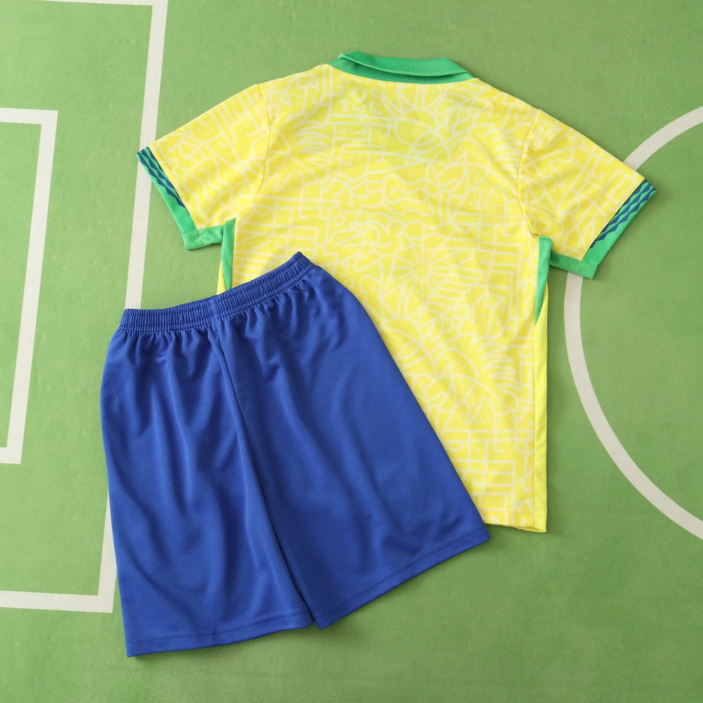 Brazil Home Kids Kit 2024 | Youth Football Set | Custom Name & Number
