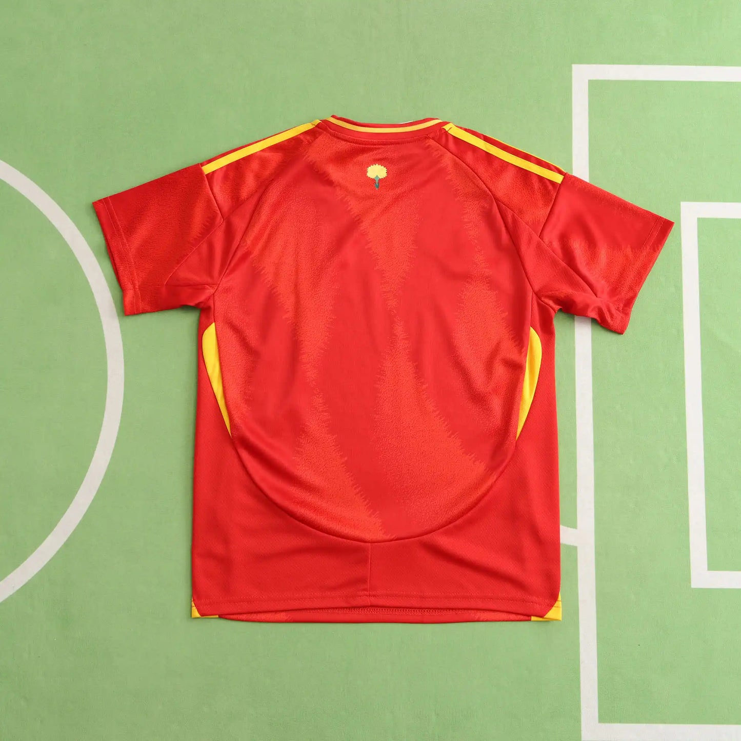 Spain National Team UEFA Euro 2024 Home Kids Kit – Red Jersey & Navy Shorts | Adidas | Custom Name & Number