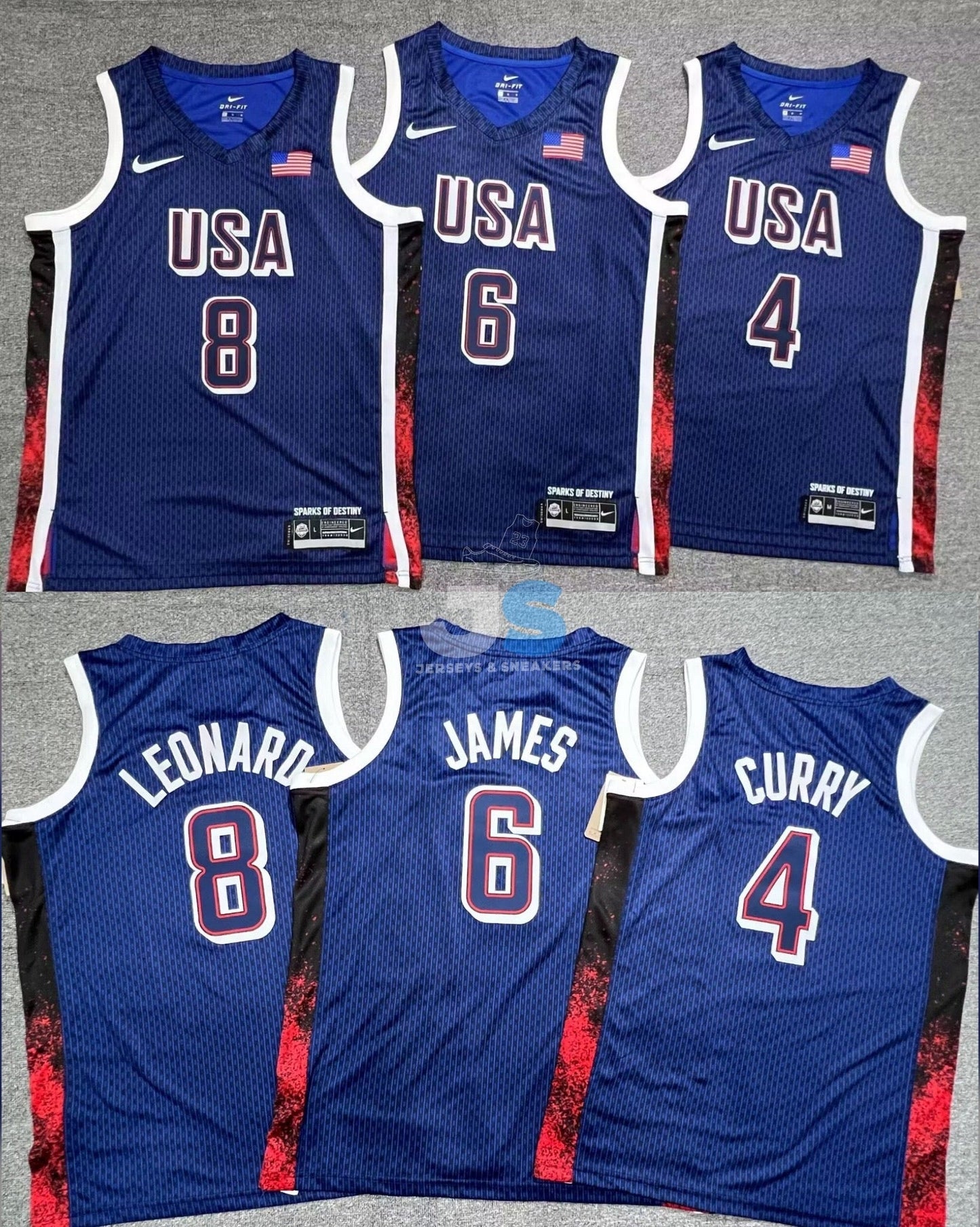 Kevin Durant #7 Team USA 2024 Paris Olympics Navy Home Swingman Jersey – Nike Sparks of Destiny